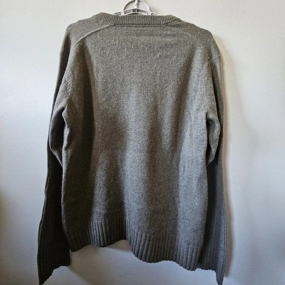The North Face‎ Crewneck Wool Cotton Sweater Men's Size Large Brown Long Sleeve